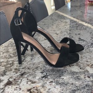 Black strappy heels